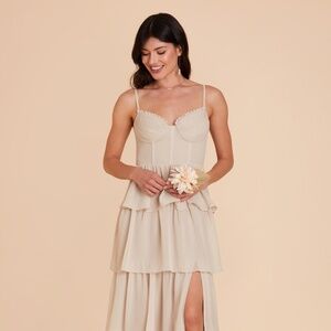 Birdy Grey Lola Chiffon Bridesmaid Dress - Neutral Champagne